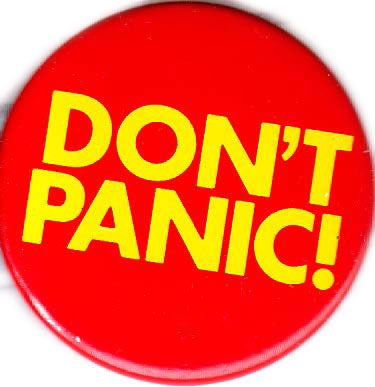 Don't Panic ! button